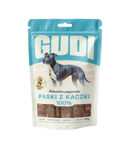 GUDI Paski Kaczka 500g naturalne przysmaki dla psa