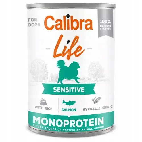 CALIBRA LIFE SENSITIVE MONOPROTEIN SALMON WITH RICE - puszka 400 g