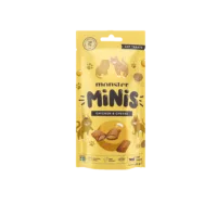 Monster Cat Treats Minis Chicken & Cheese 60g przysmak dla kota z łososiem