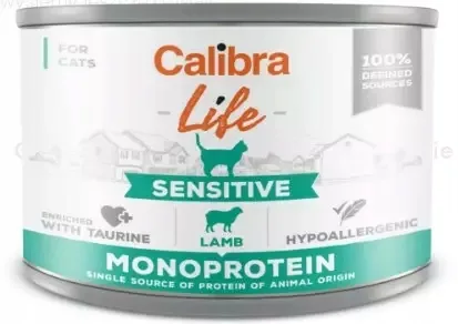 Calibra Karma Mokra dla Kota Sensitive Jagnięcina 200g