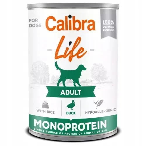 Calibra Life Monoprotein Duck & Rice Mokra Karma dla Psa z Kaczką 400g