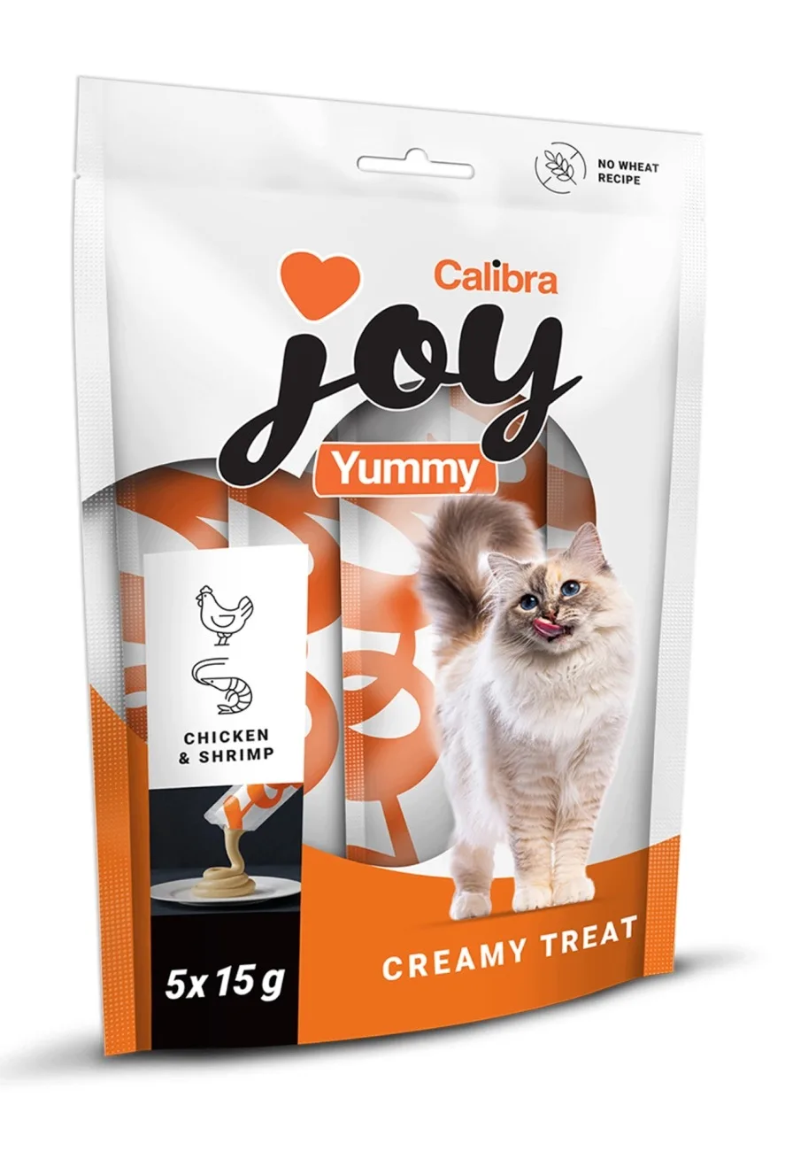 Calibra Joy Cat Yummy Chicken Shrimp Treat 5x15g Przysmak Kurczak Krewetki