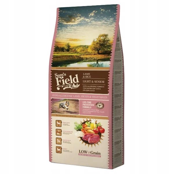 Sam's Field Light Senior Jagnięcina 13kg bezzbożowa sucha karma dla psa