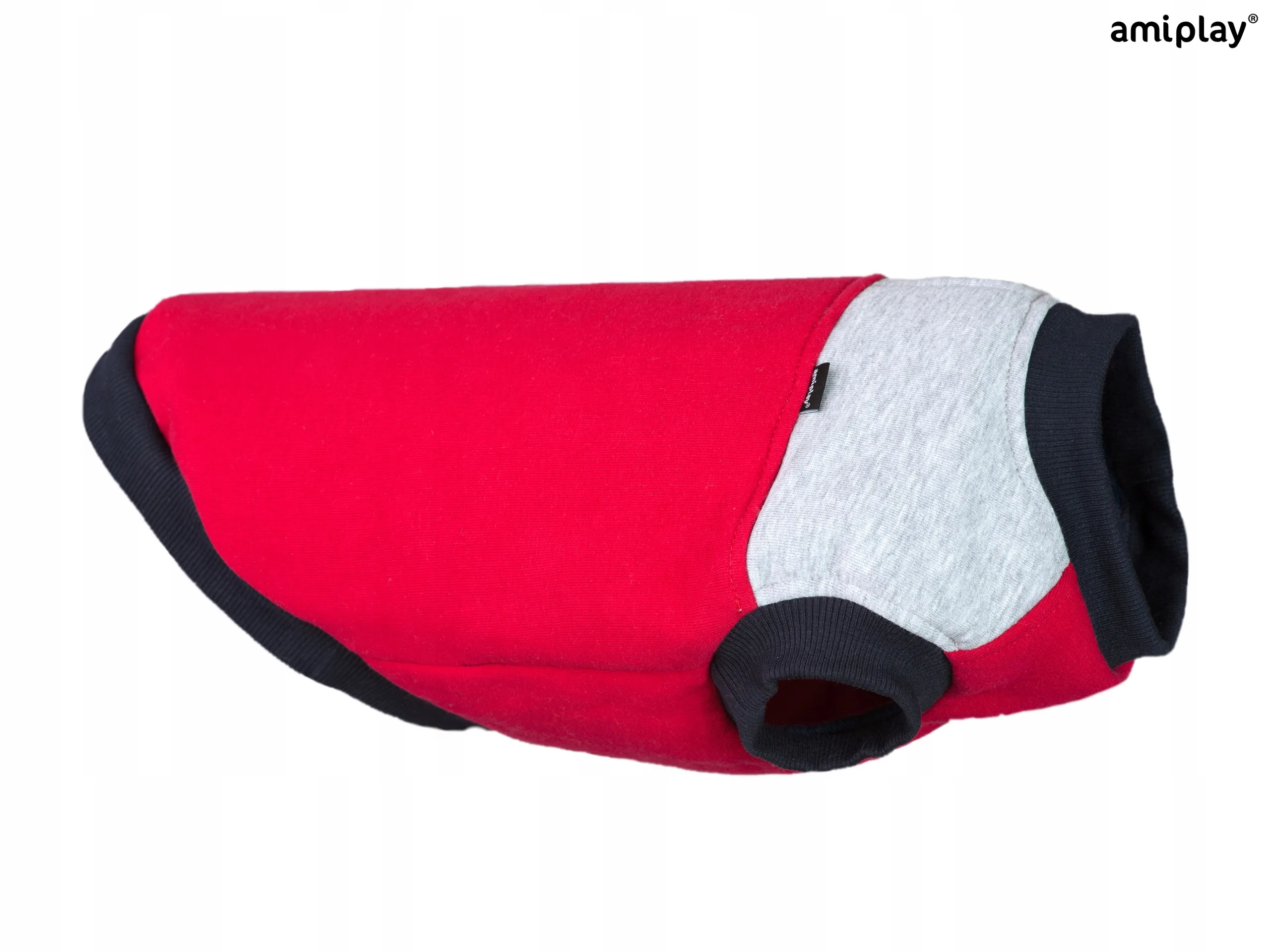 AMIPLAY BLUZA DENVER 25CM CZERWONO-SZARY