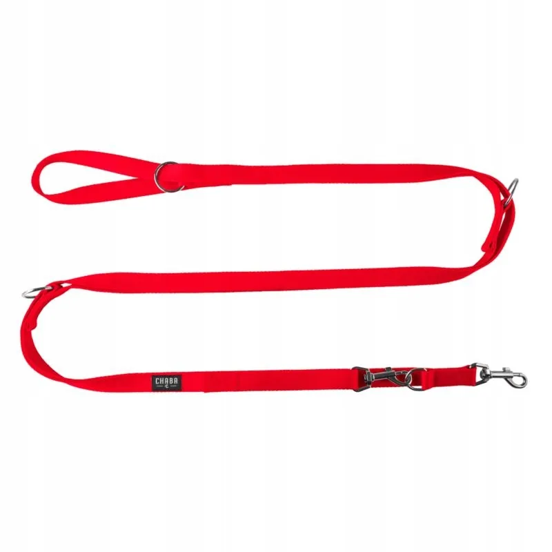 CHABA - Smycz spacerowa Classic XL czerwona