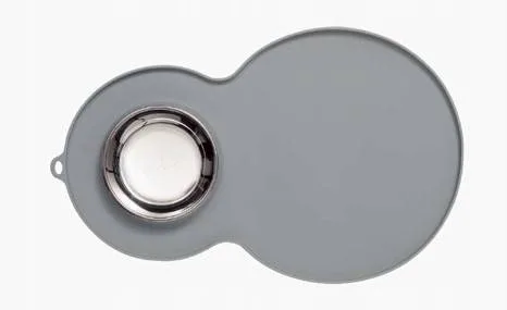 CATIT - Podkładka silikonowa z miską, szara 46x29c