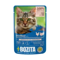 BOZITA Indoor & Sterilised Kawałeczki W Sosie Z Kurczakiem i Indykiem 85g