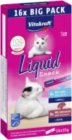 Vitakraft Liquid Snack Przysmak Kot Big Pack 16X15g (8X Wątróbka Z Biotyną, 8X Łosoś Z Omega 3)
