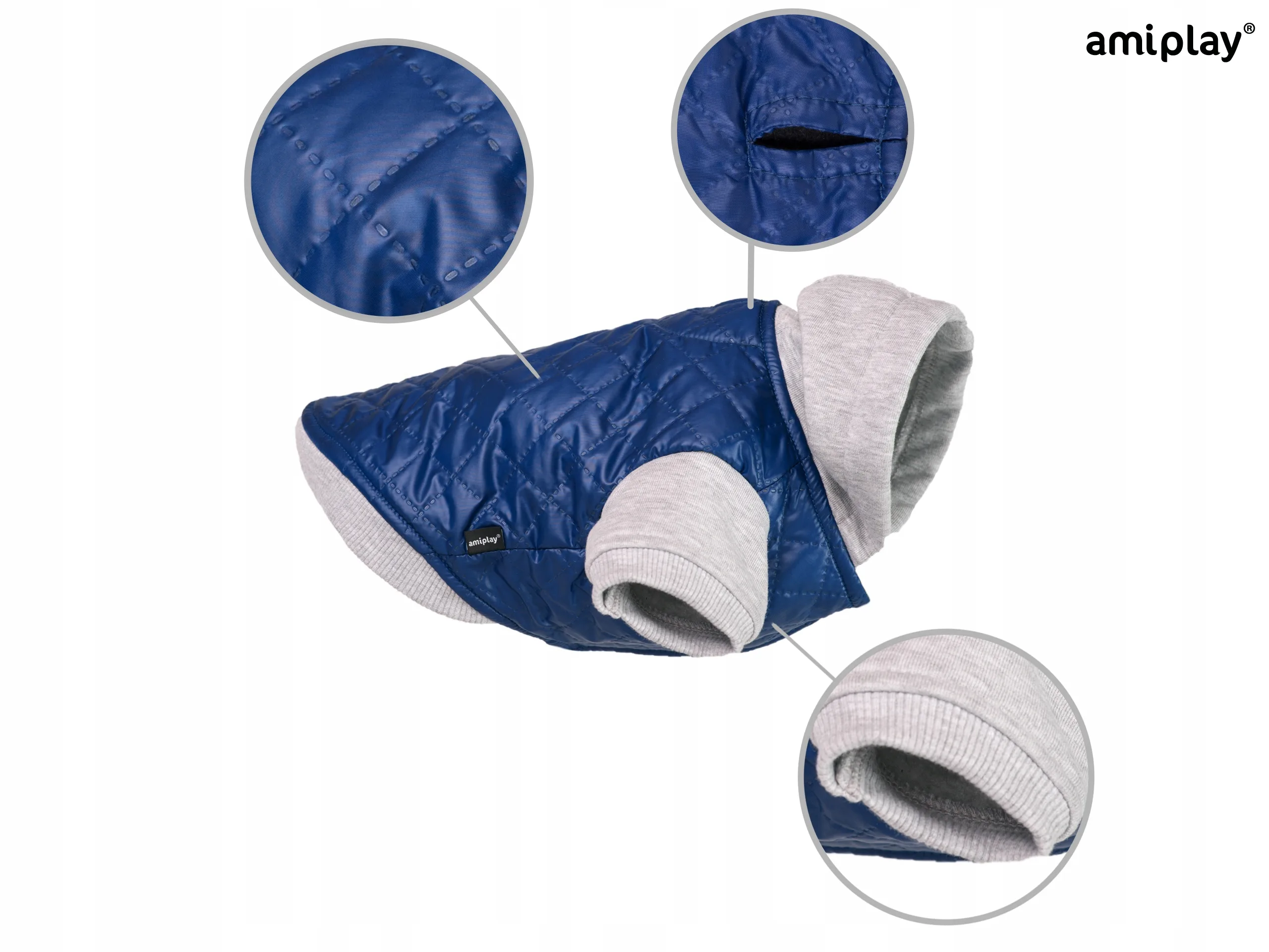 AMIPLAY KURTKA Z KAPTUREM BOSTON 29 CM GRANATOWY