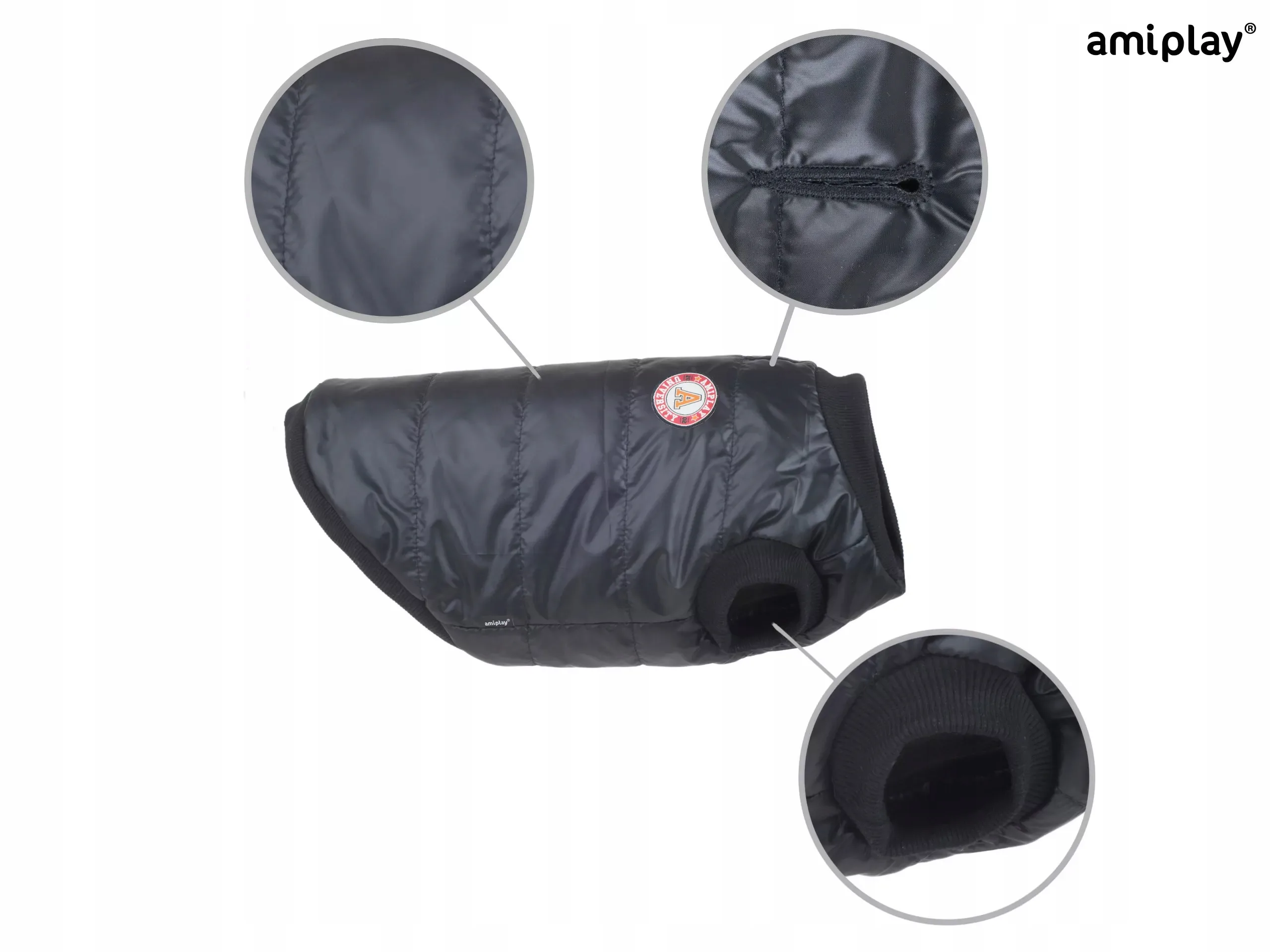 AMIPLAY KURTKA PUCHOWA BRONX 46 CM CZARNY