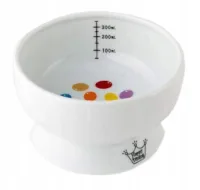 Necoichi Regular miska na wodę dla kota ergonomiczna biała Jelly Bean